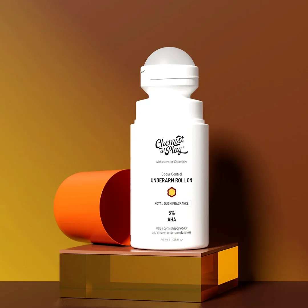 Chemist At Play 5% AHA Underarm Roll On- Royal Oudh