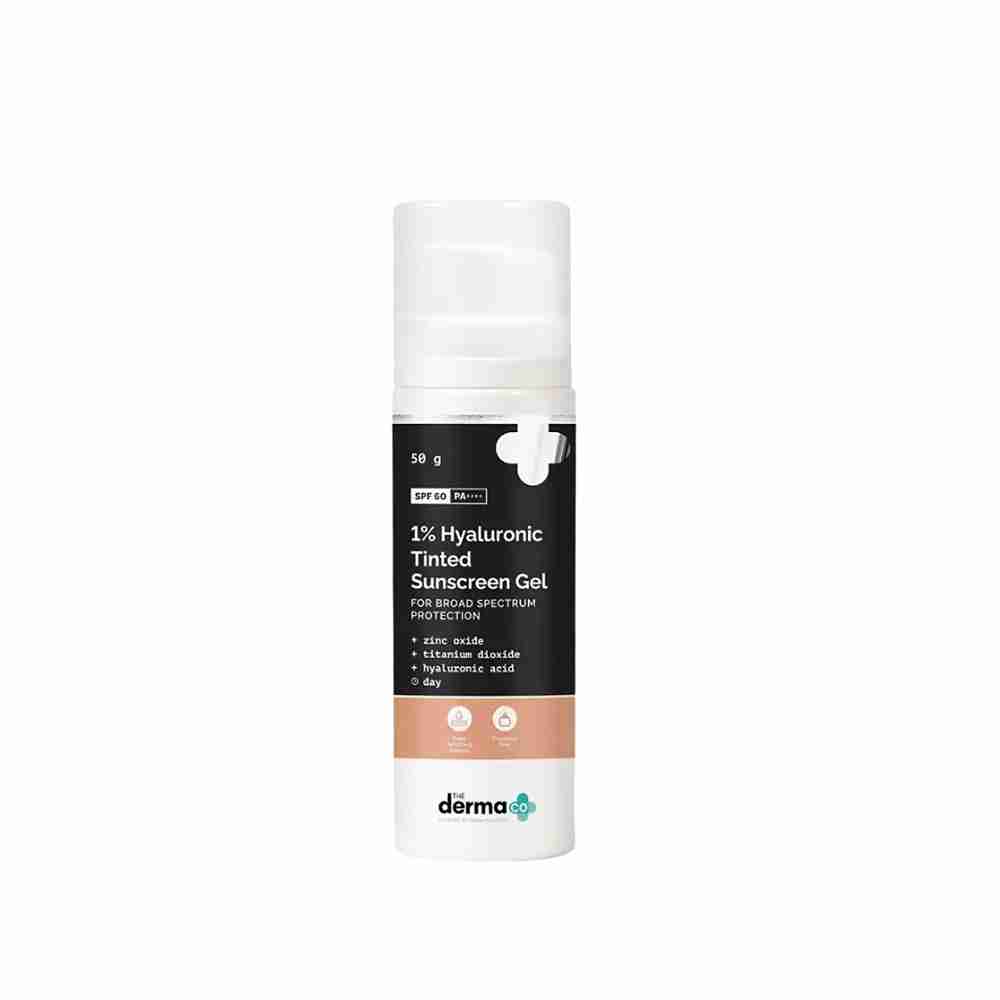 The Derma Co 1% Hyaluronic Tinted Sunscreen Gel