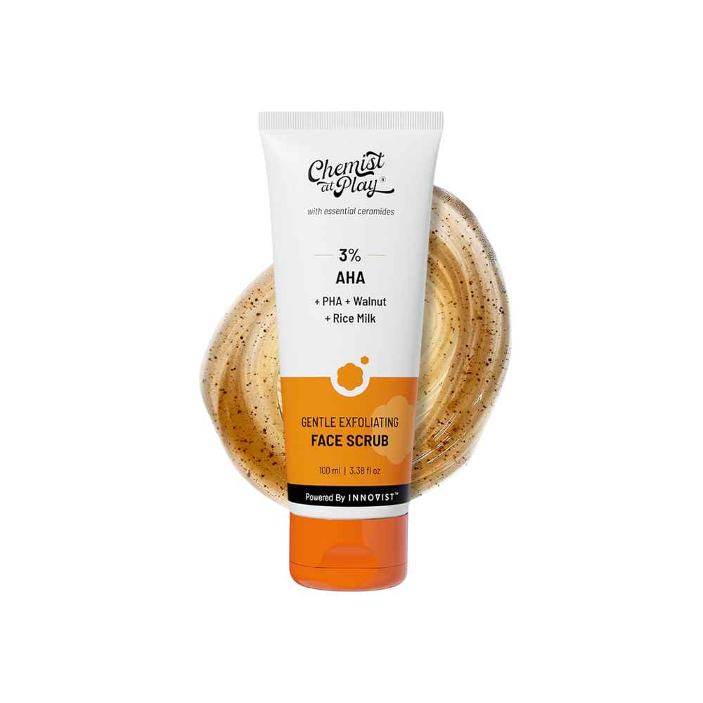 Chemist At Play Gentle Exfoliating Face Scrub with Mandelic Acid & Walnuts.